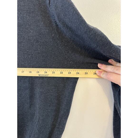 Brooks Brothers Mens Strech Charcoal Grey Merino Wool Blend Crew Sweater Large - Picture 5 of 6